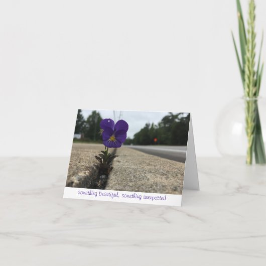 Carte fleur sauvage urbain merci note (Devant)