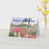 Carte Fleur sauvage, vignobles et anniversaires (Fleur jaune)