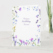 Carte Fleur sauvage violet délicieuse Florale Anniversai (Devant)