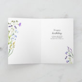 Carte Fleur sauvage violet délicieuse Florale Anniversai (Intérieur)