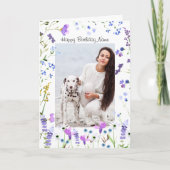 Carte Fleur sauvage violet délicieuse photo florale Anni (Devant)