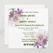 Carte Fleur sauvage violette (Devant / Derrière)