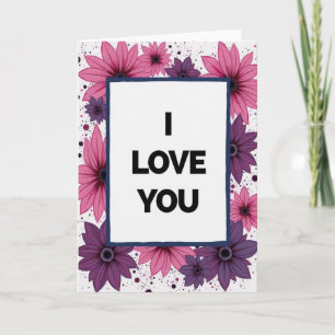 Carte Fleur Simple Je T'Aime