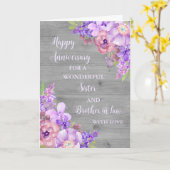 Carte Fleur soeur et frère en droit Anniversaire (Fleur jaune)