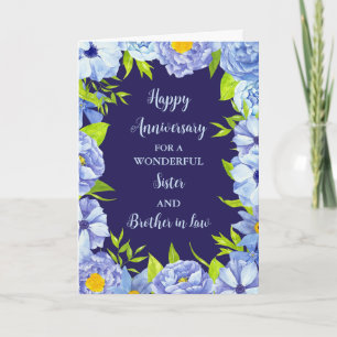 Carte Fleur soeur et frère en droit Anniversaire