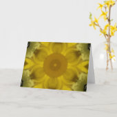 Carte Fleur soleil éclate dorée (Fleur jaune)