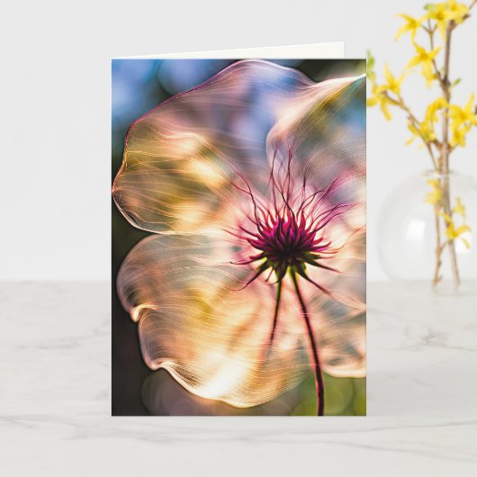 Carte Fleur Soleil Pour Anniversaire (Fleur jaune)