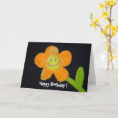 Carte fleur souriante (Fleur jaune)