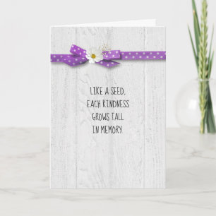 Carte fleur sur poka point bow merci
