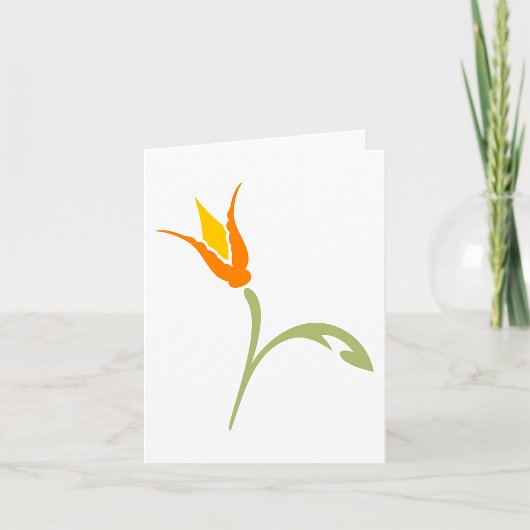 Carte Fleur tropicale de l'oiseau de paradis