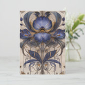 Carte Fleur Type Iris Whimsical Illustration Hello Flat (Debout devant)