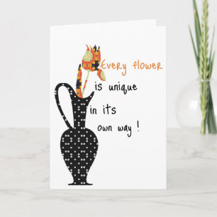 Carte Fleur unique 