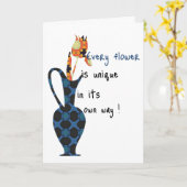 Carte Fleur Unique  (Fleur jaune)