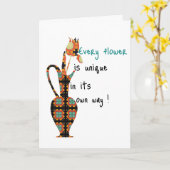 Carte Fleur Unique (Fleur jaune)