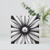 Carte Fleur Vintage noire et blanche (Debout devant)
