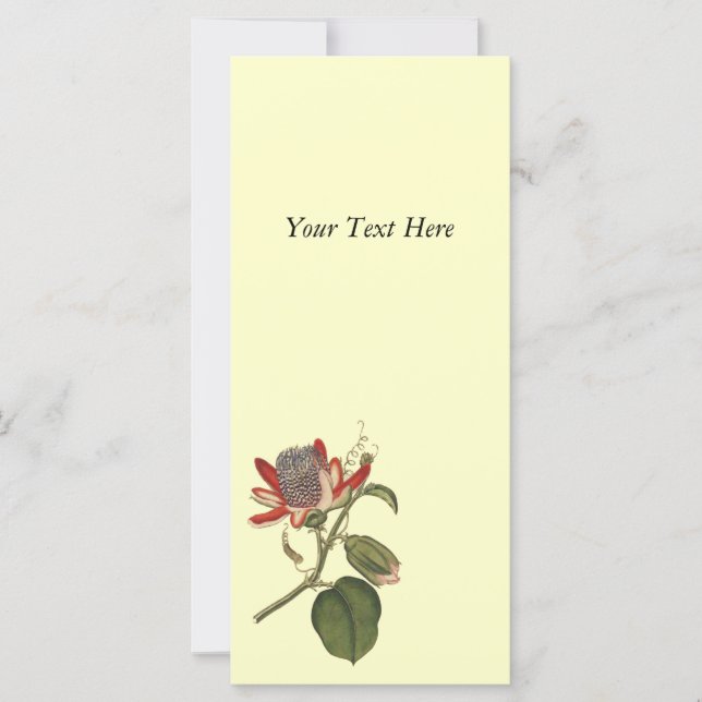 Carte Fleur vintage Passion (Devant)