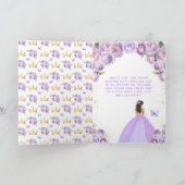 Carte Fleur violet Brunette Cheveux fille Joyeux anniver (Intérieur)