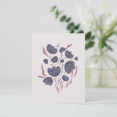 Carte Fleur violet foncé esthétique (Debout devant)
