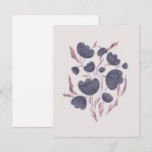 Carte Fleur violet foncé esthétique (Devant / Derrière)