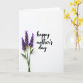 Carte Fleur Violet Mat (Fleur jaune)