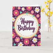 Carte Fleur Violette (Fleur jaune)