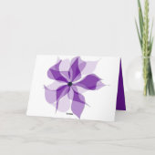 Carte Fleur violette Abstraite (Dos)