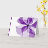 Carte Fleur violette Abstraite (Fleur jaune)
