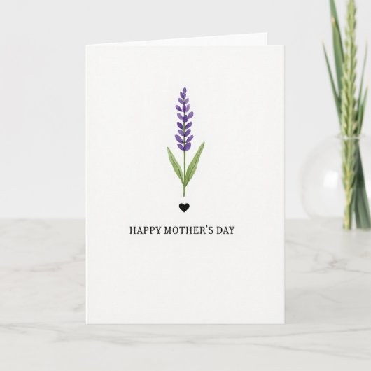 Carte Fleur Violette Aquarelle (Devant)