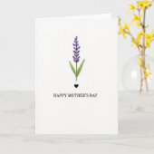 Carte Fleur Violette Aquarelle (Fleur jaune)