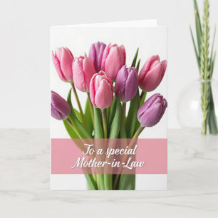 Carte Fleur Violette Chevron