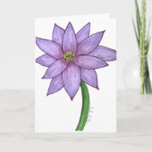 Carte Fleur violette claire vierge (Devant)