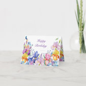 Carte Fleur violette de jardin en fleurs (Devant)