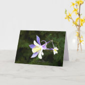 Carte Fleur violette et blanche, Florale, blanche à l'in (Fleur jaune)