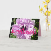 Carte Fleur Violette Florale Sois Mon Amour (Fleur jaune)