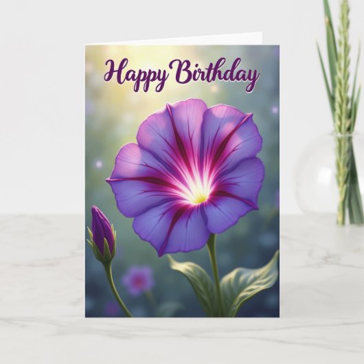 Carte Fleur Violette Joyeuse (Devant)