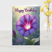Carte Fleur Violette Joyeuse (Fleur jaune)