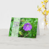 Carte Fleur Violette Pensées pour Toi (Fleur jaune)