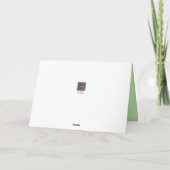 Carte Fleur violette sur blanc vert (Dos)