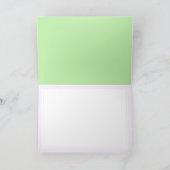 Carte Fleur violette sur blanc vert (Intérieur)