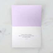 Carte Fleur violette sympathie de nous à vous (Intérieur)