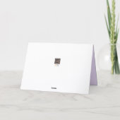 Carte Fleur violette sympathie de nous à vous (Dos)