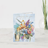 Carte Fleur VIRGIN MARY Memorare prière (Devant)