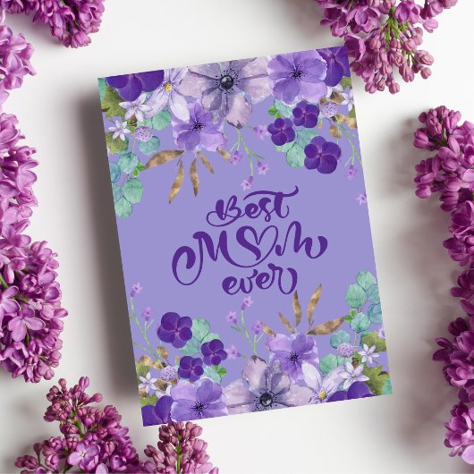 Carte Fleur Wreath Fête des mères Photo