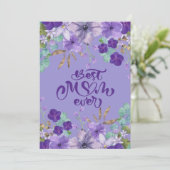 Carte Fleur Wreath Fête des mères Photo (Debout devant)