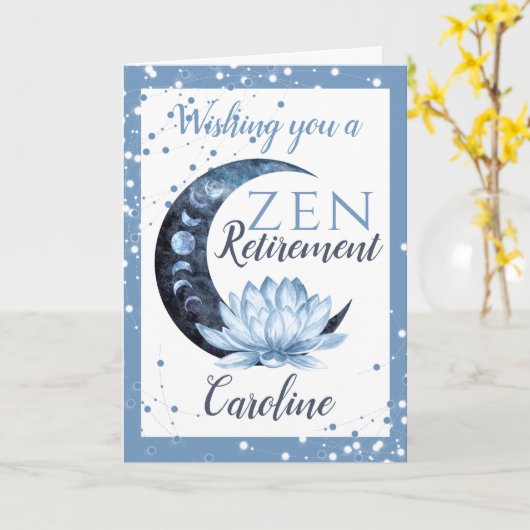 Carte Fleur Zen Lotus Retraite (Fleur jaune)