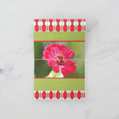 Carte Fleur Zinnia rose (Intérieur)