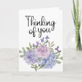 Carte Fleurale Hydrangea Pastel Pensee Pour Vous (Devant)