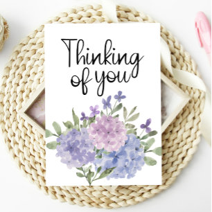 Carte Fleurale Hydrangea Pastel Pensee Pour Vous