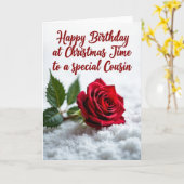 Carte Fleurale Rose d'Hiver (Fleur jaune)