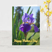 Carte Fleurale Violet Bloom (Fleur jaune)